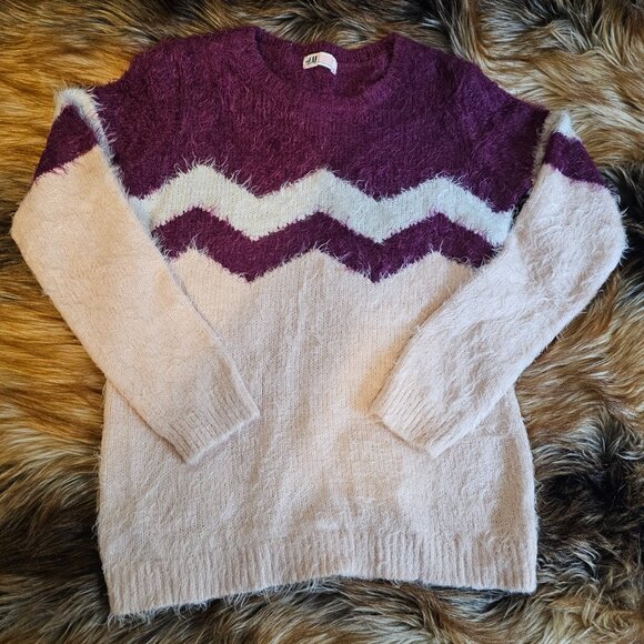 H&M Takara Fuzzy Eyelash Chevron Sweater Lot of 3 - Picture 7 of 7
